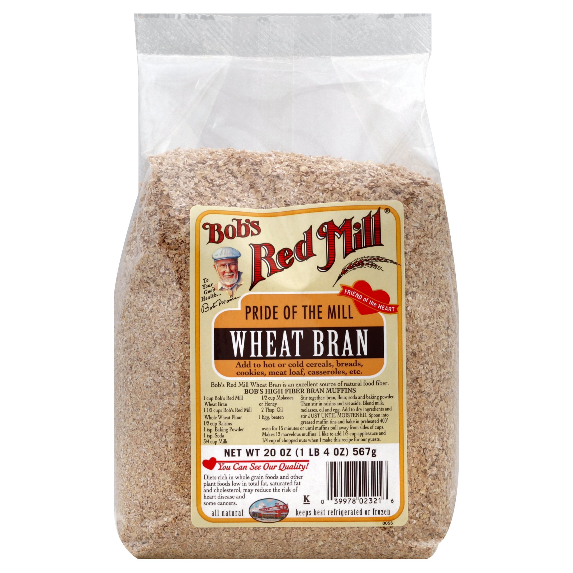 slide 1 of 4, Bob's Red Mill Wheat Bran, 20 oz