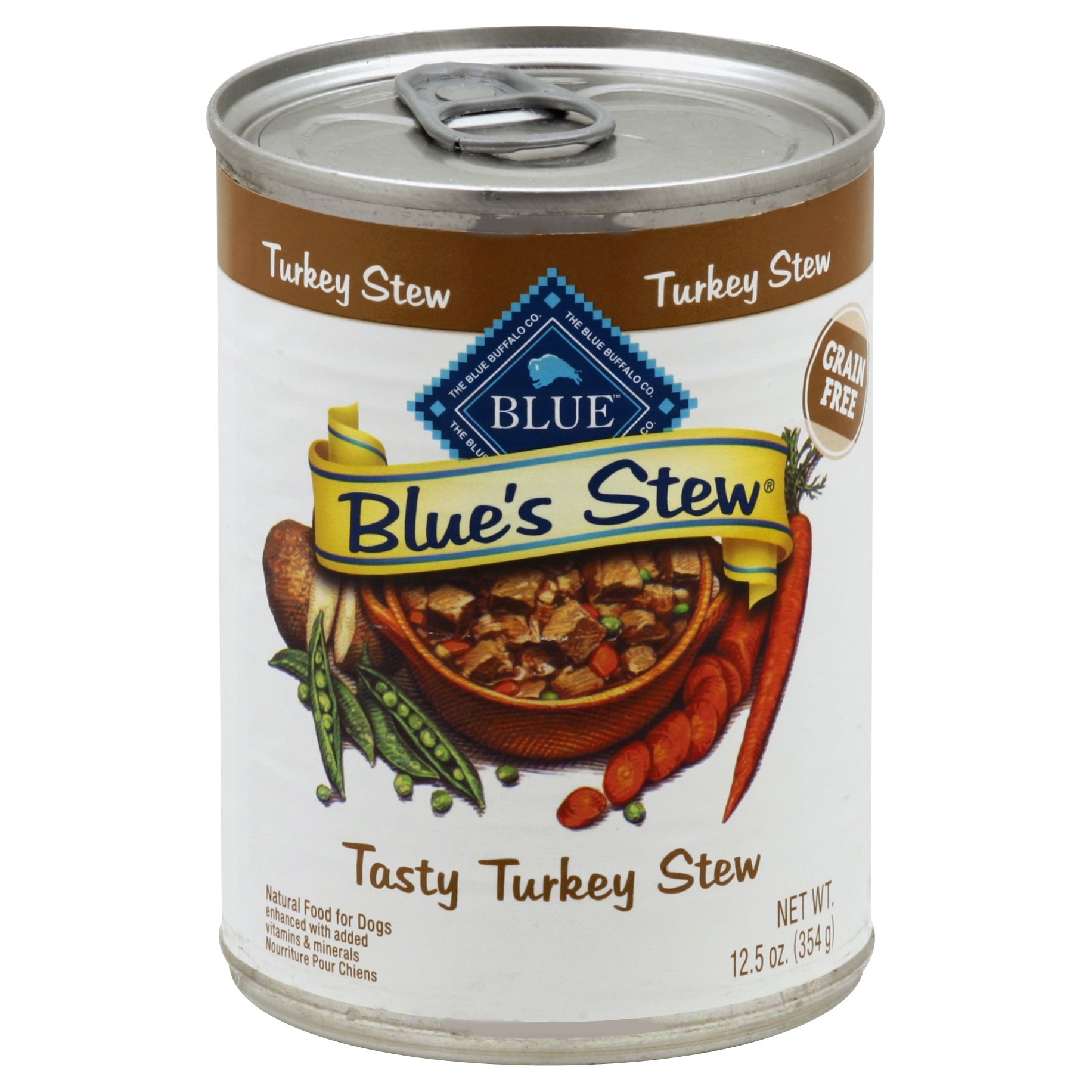 slide 1 of 1, Blue Buffalo Blues Stew Dog Food Tasty Turkey Stew, 12.5 oz