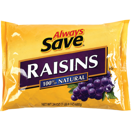 slide 1 of 1, Always Save Raisins, 20 oz