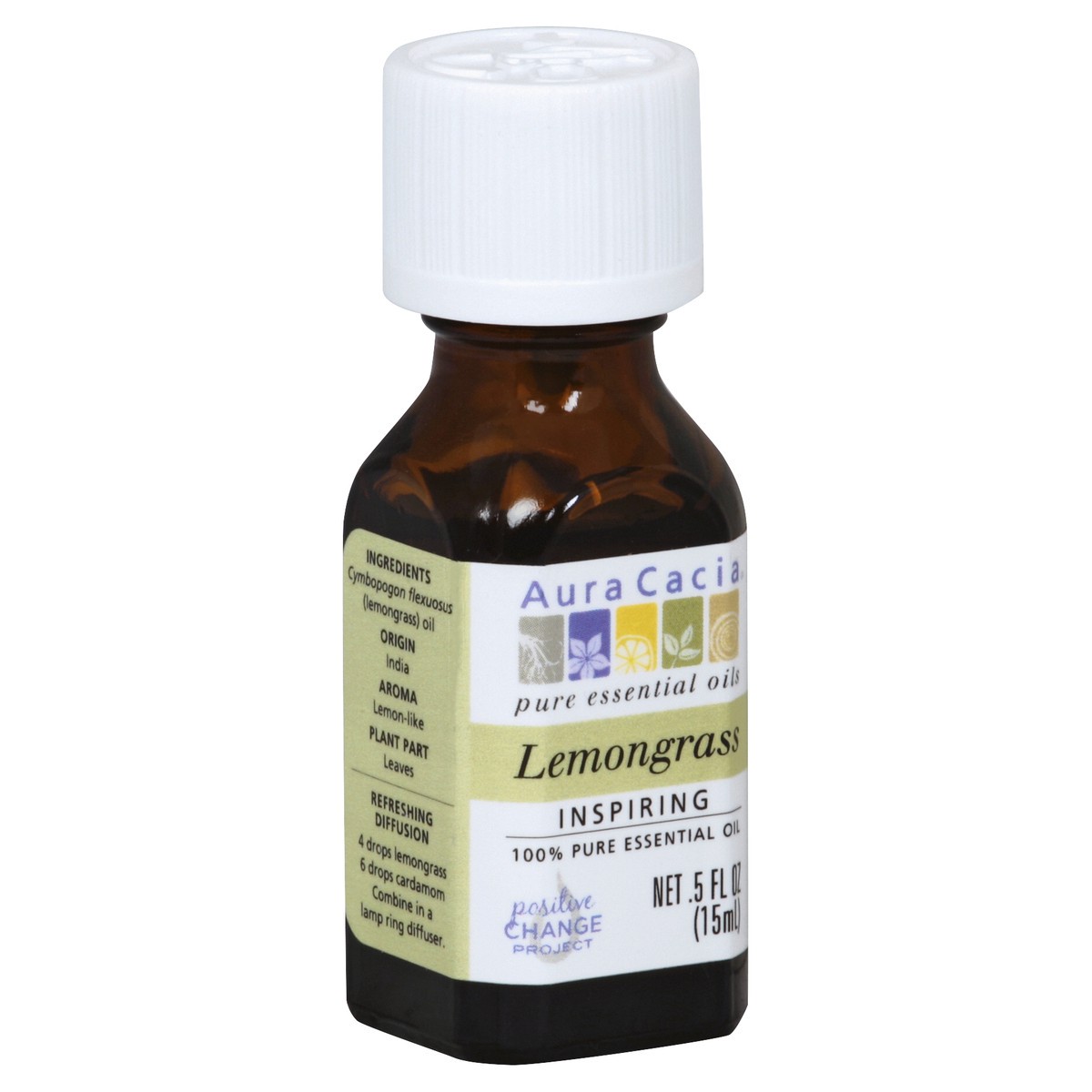 slide 2 of 3, Aura Cacia Aura Esntl Oil Lemongrs, 0.5 fl oz
