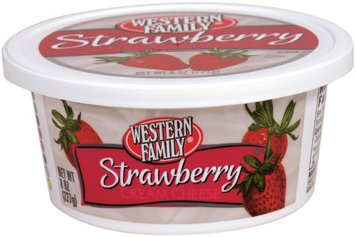 slide 1 of 1, Western Family Strawberry Cream Cheese, 8 oz