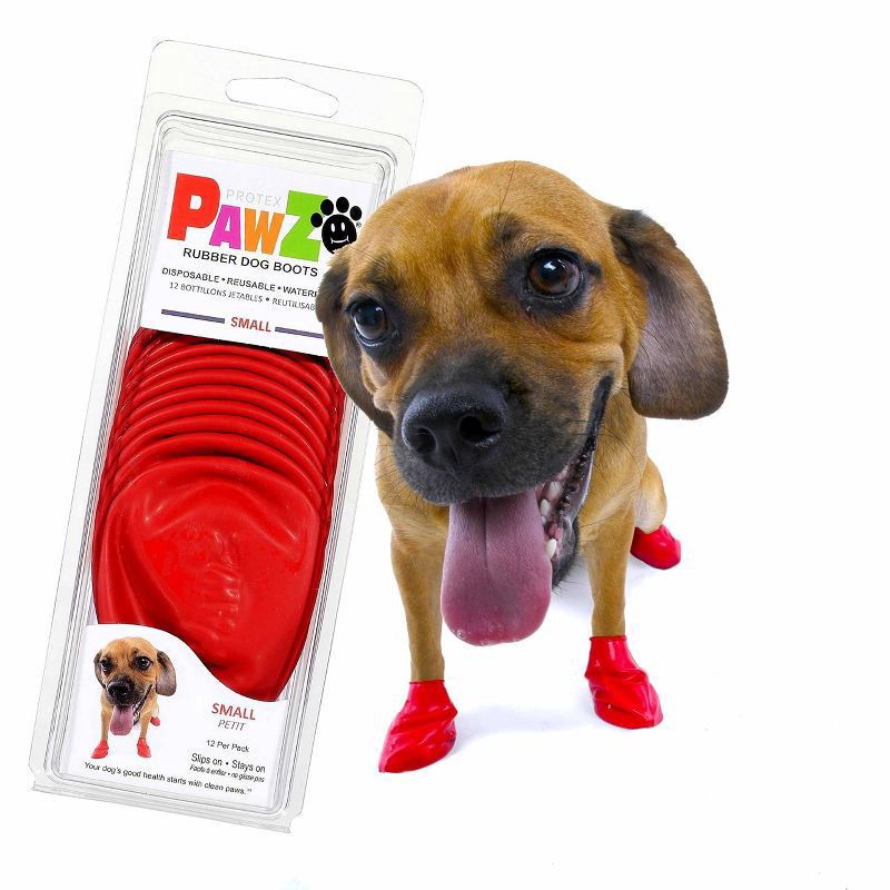 slide 5 of 11, Pawz Rubber Dog Boots, SM