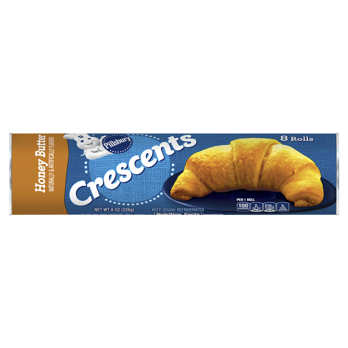 slide 1 of 3, Pillsbury Crescents Honey Butter, 8 ct; 8 oz