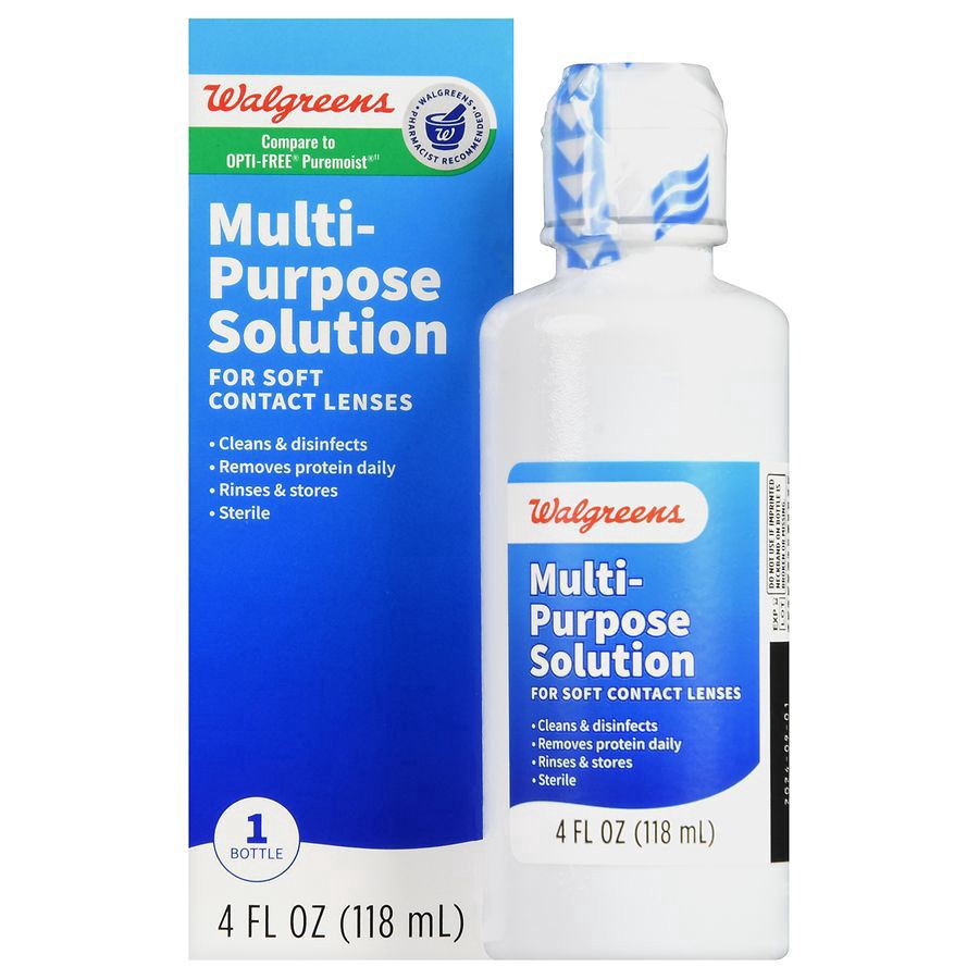 slide 1 of 5, Walgreens Multi-Purpose Solution for Soft Contact Lenses, 4 fl oz