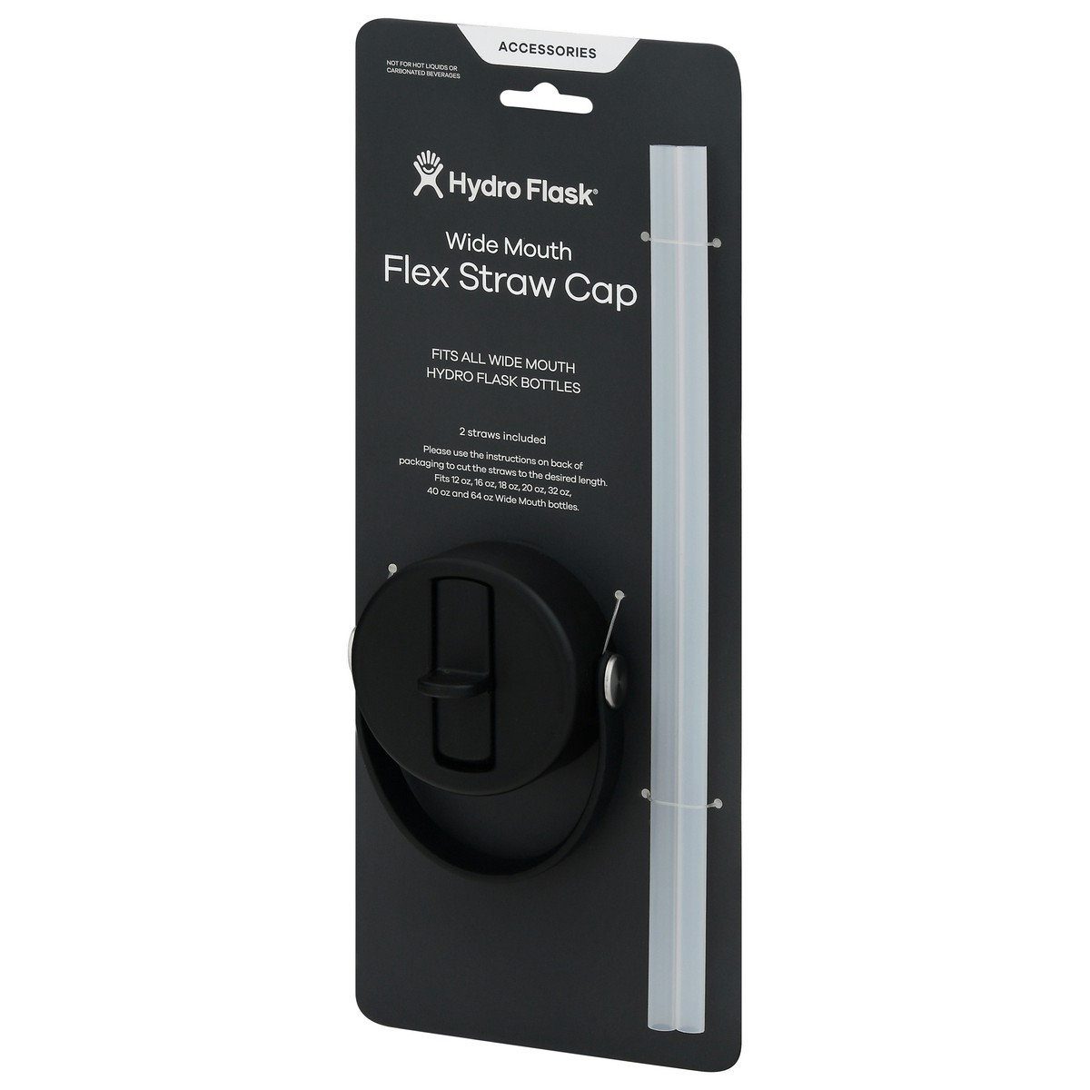 slide 8 of 11, Hydro Flask Wide Mouth Flex Straw Cap Black, 1 ct