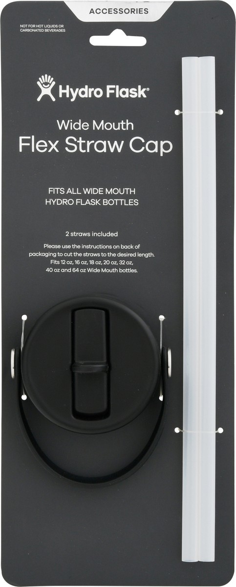 slide 1 of 11, Hydro Flask Wide Mouth Flex Straw Cap Black, 1 ct