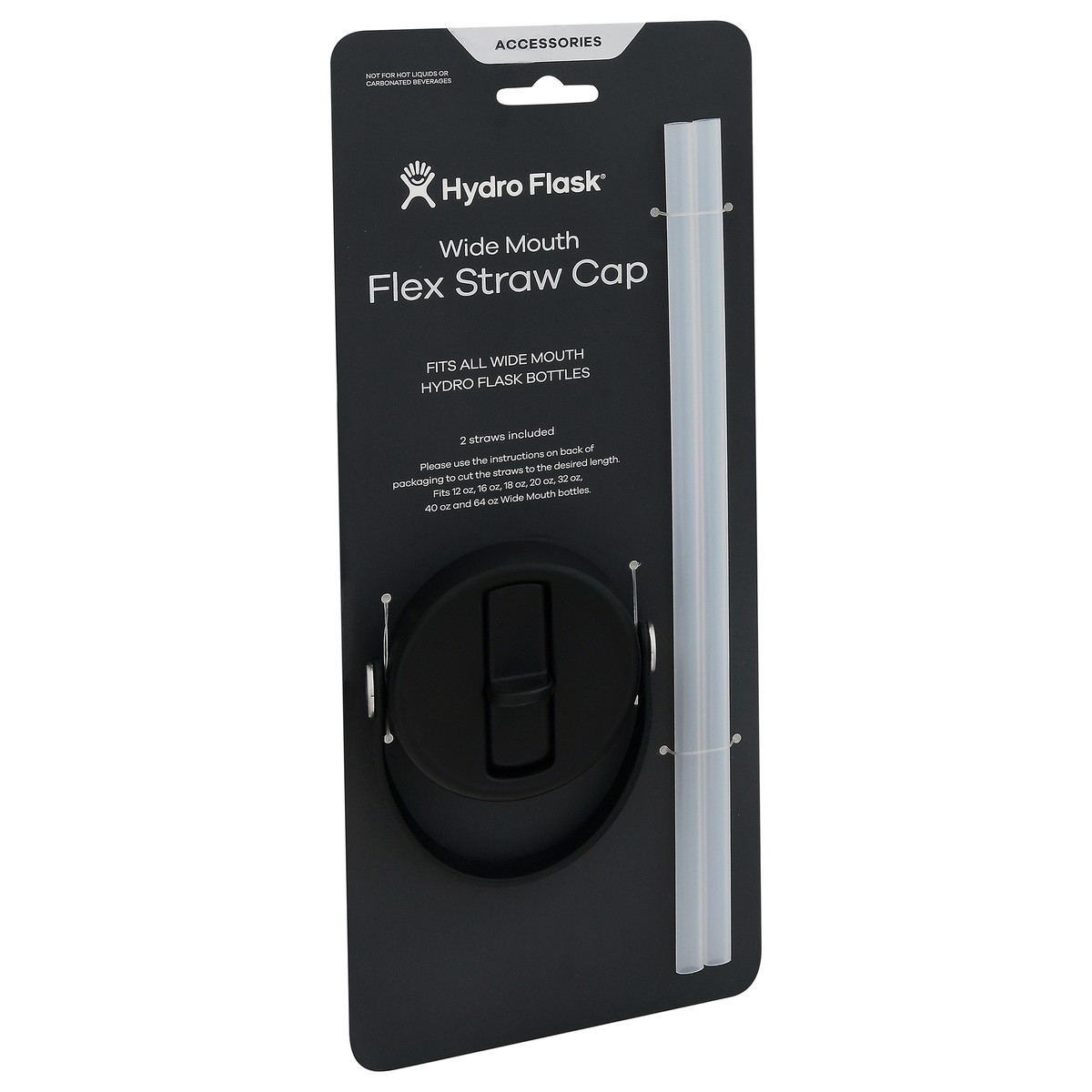 slide 11 of 11, Hydro Flask Wide Mouth Flex Straw Cap Black, 1 ct