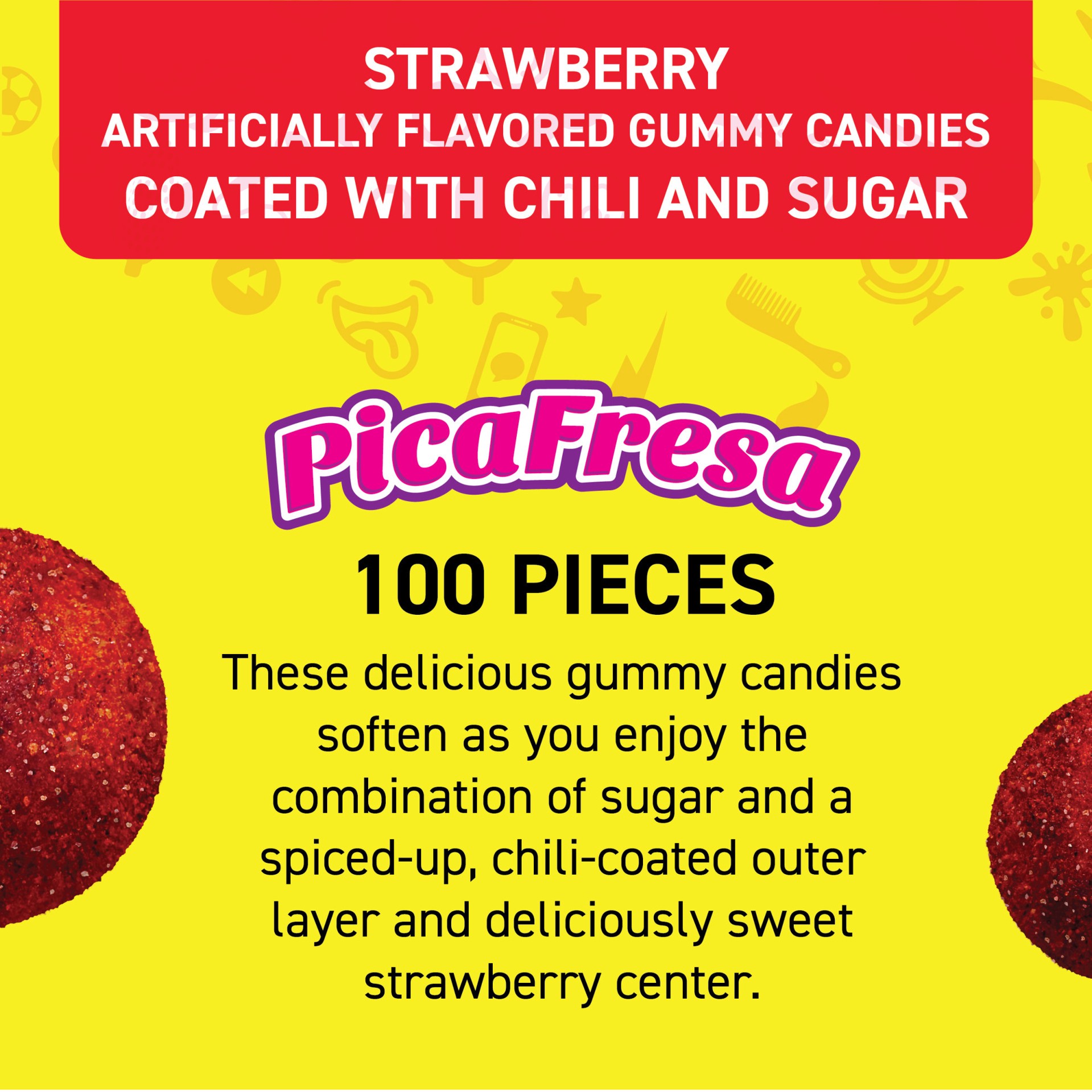 slide 5 of 5, Vero Picafresa Strawberry Chewy Candy, 21 oz