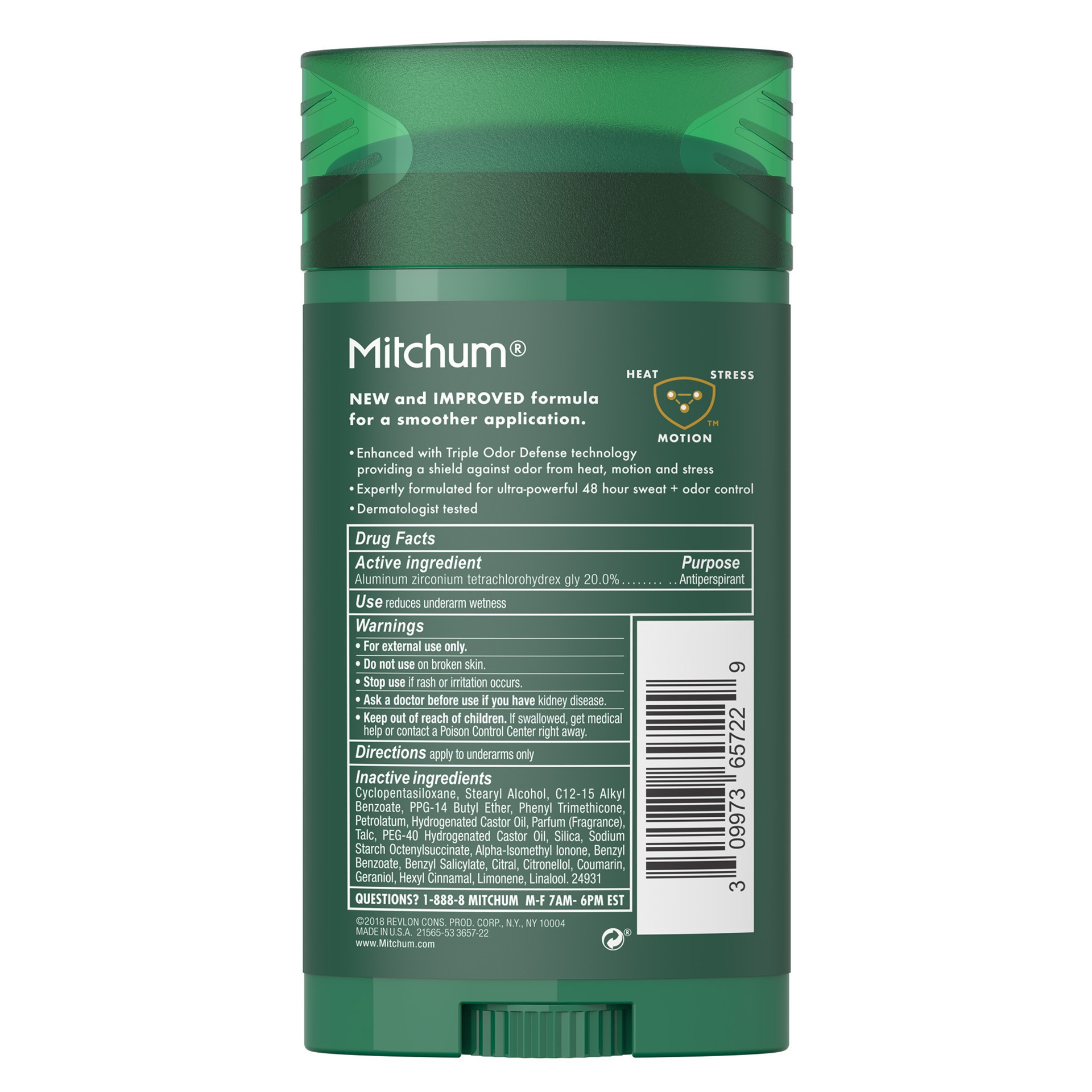 slide 2 of 2, Mitchum Triple Odor Defense Men Invisible Solid Deodorant Intense Energy, 2.7 oz