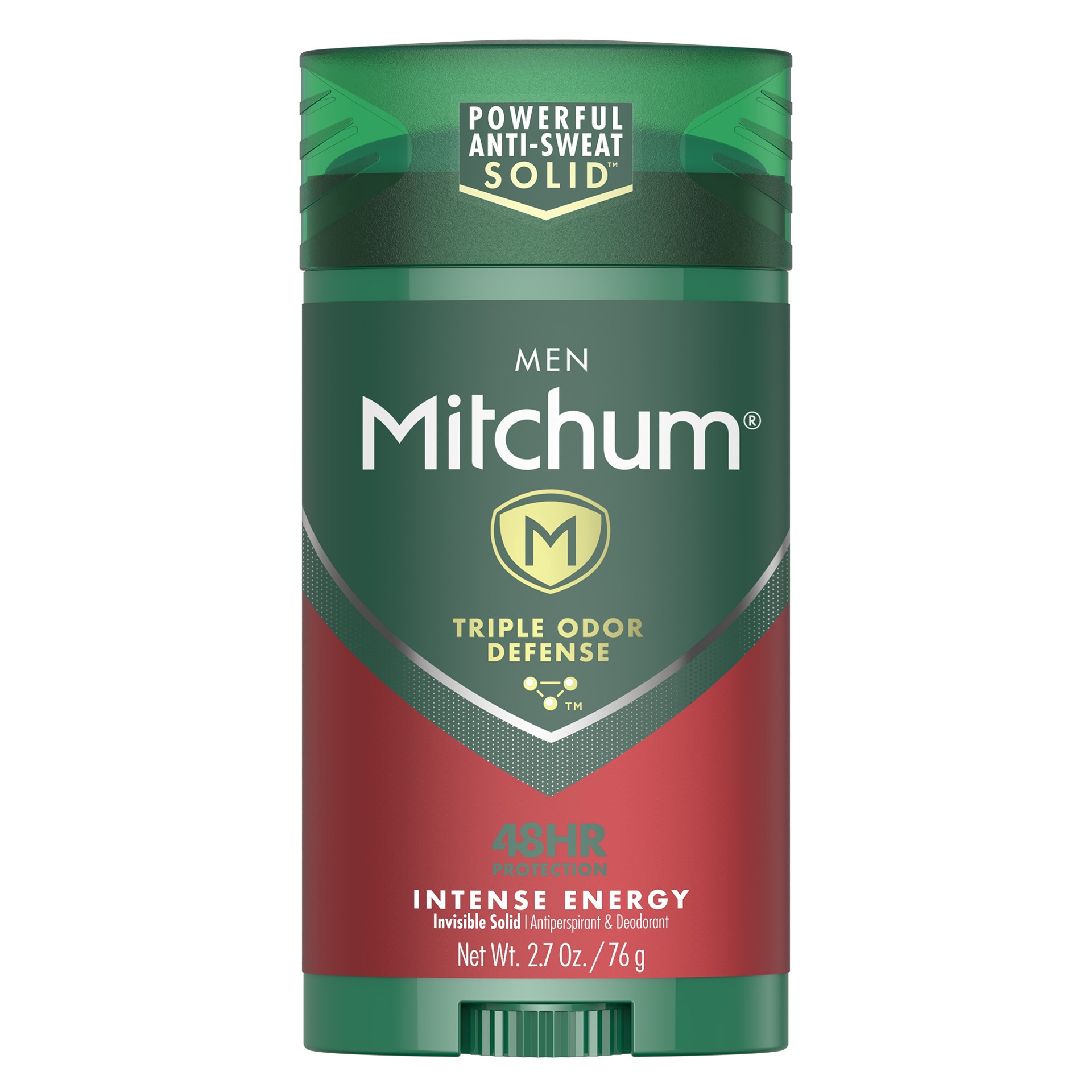 slide 1 of 2, Mitchum Triple Odor Defense Men Invisible Solid Deodorant Intense Energy, 2.7 oz