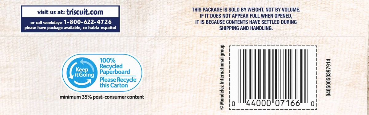 slide 7 of 9, Triscuit Roasted Garlic Whole Grain Wheat Crackers, Snack Crackers, Lunch Snacks, Family Size- 12.5 oz, 12.5 oz