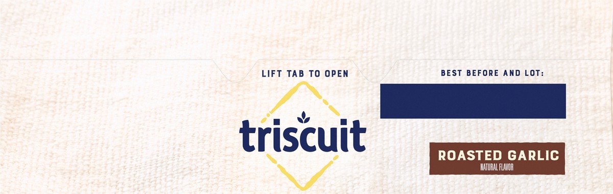 slide 4 of 9, Triscuit Roasted Garlic Whole Grain Wheat Crackers, Snack Crackers, Lunch Snacks, Family Size- 12.5 oz, 12.5 oz