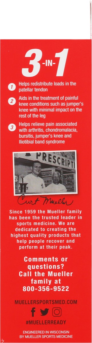 slide 11 of 12, Mueller Maximum Adjustable Max Knee Strap 1 ea, 1 ct