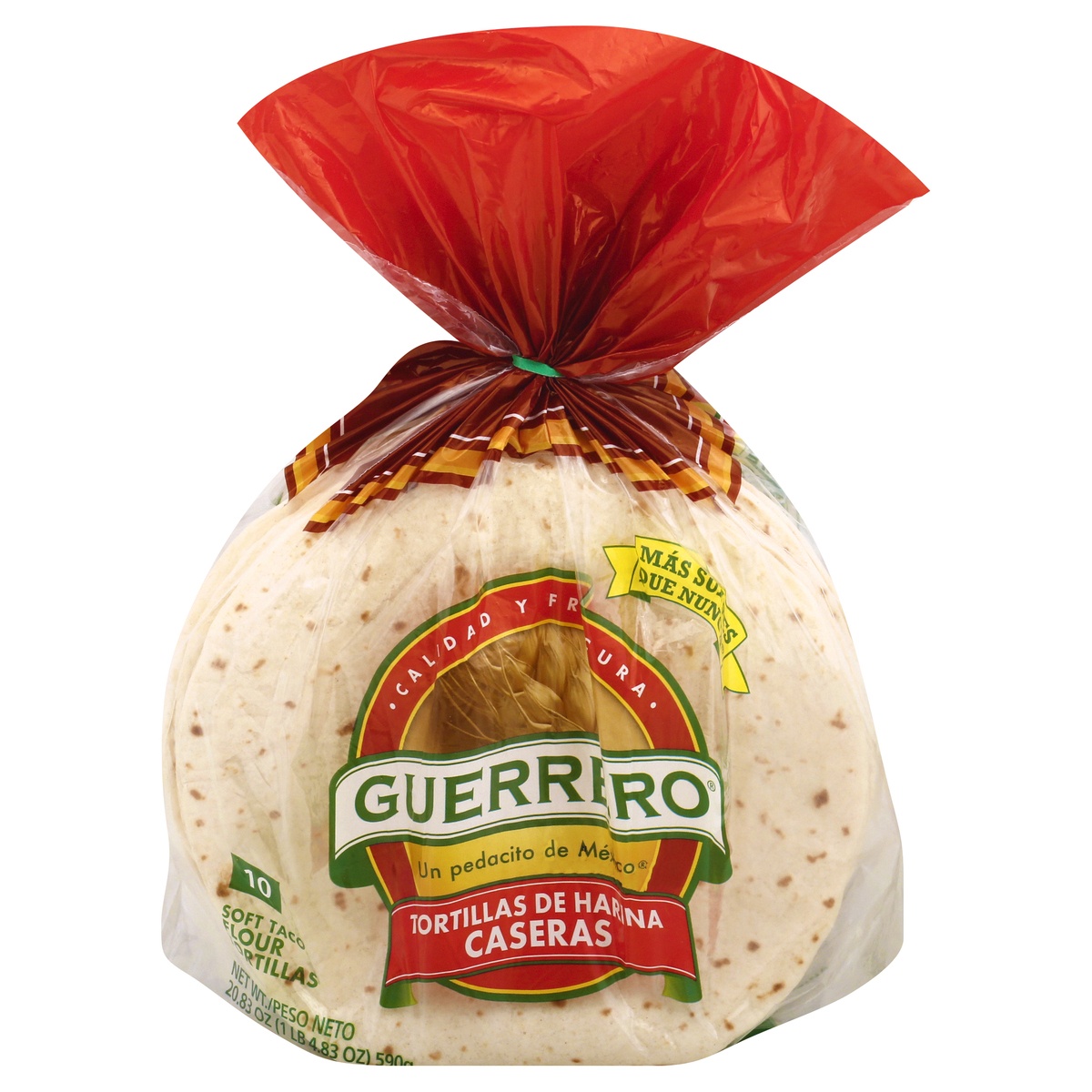 slide 1 of 1, Guerrero Taco Size Flour tortillas - 20.83oz/10ct, 