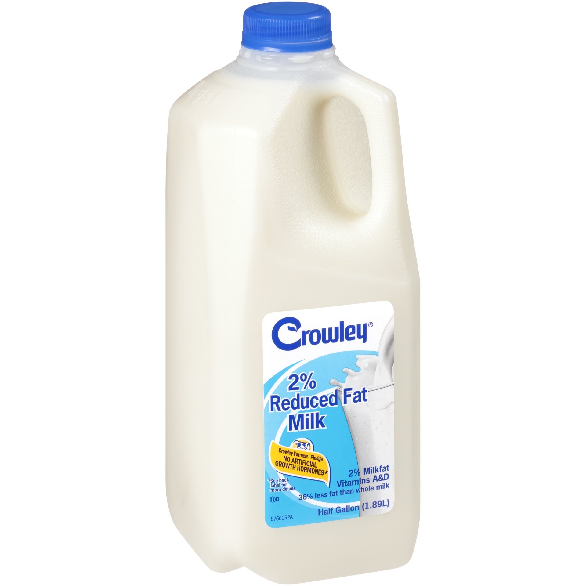 slide 2 of 7, Crowley 2% Reduced Fat Milk, Half Gallon, 1/2 gal