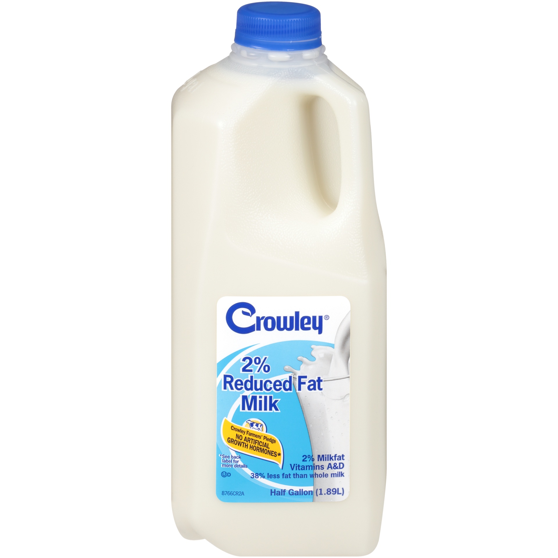 slide 1 of 7, Crowley 2% Reduced Fat Milk, Half Gallon, 1/2 gal
