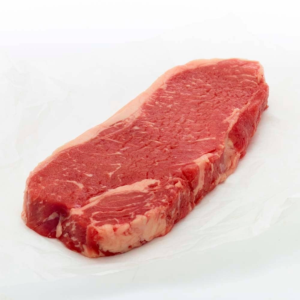 slide 1 of 1, Beef Choice Tailless Strip Steak, per lb