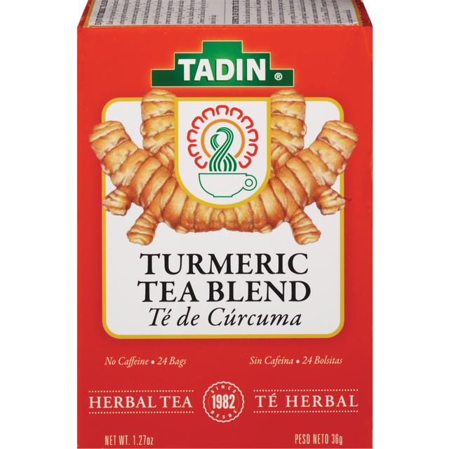slide 1 of 1, Tadin Tea Bag Tumeric Blend Nat, 24 ct