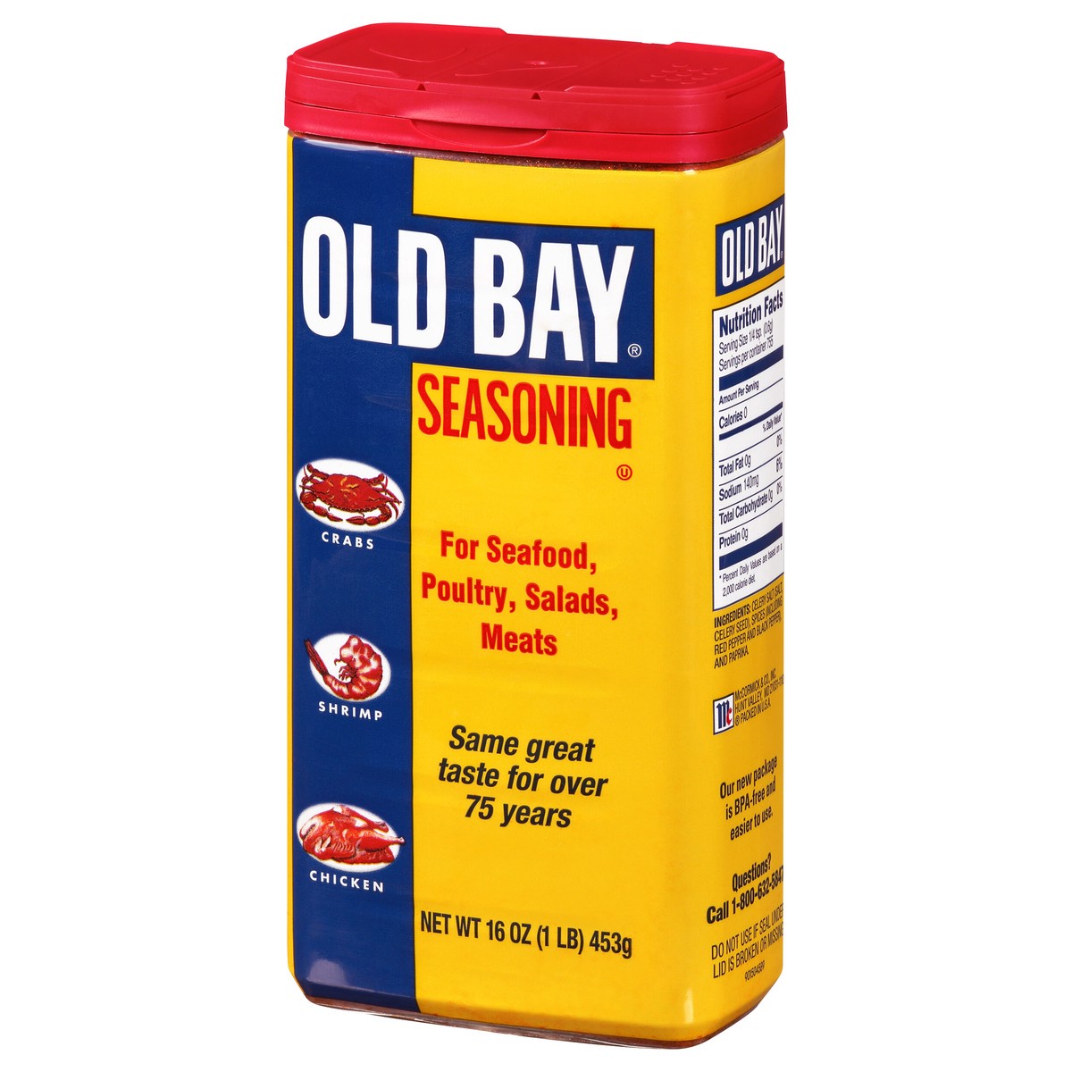 slide 7 of 9, Old Bay One Pound Can Seafood Seasoning, 16 oz, 16 oz