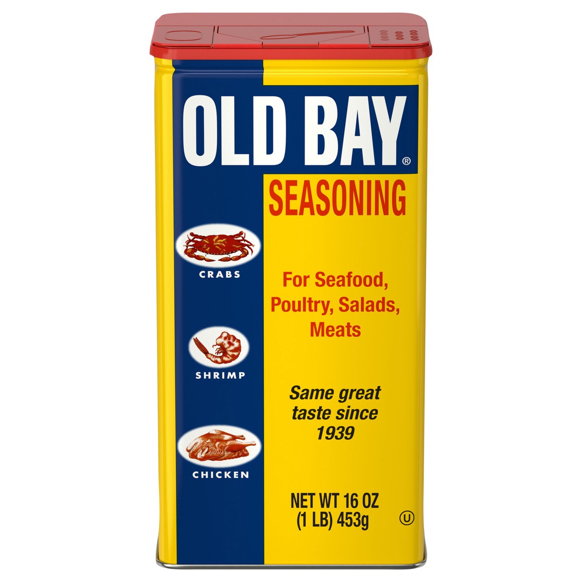 slide 1 of 9, Old Bay One Pound Can Seafood Seasoning, 16 oz, 16 oz
