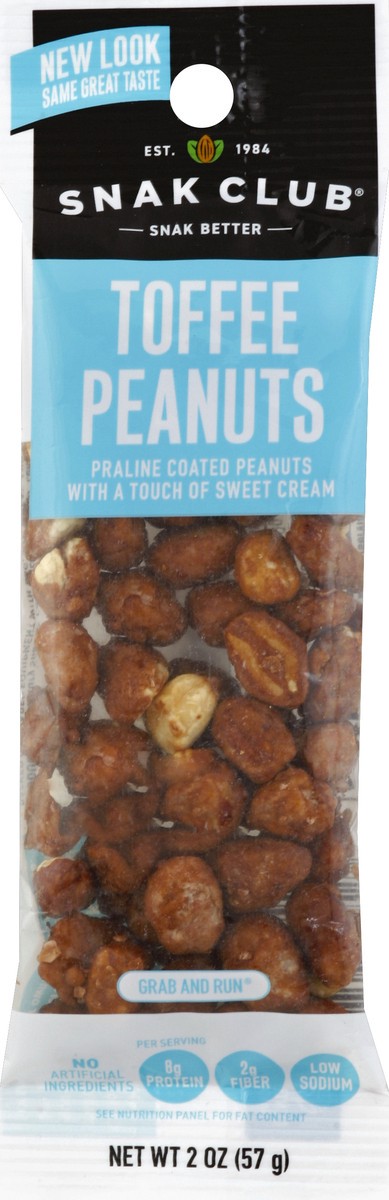 slide 5 of 6, Snak Club - Grab & Run Toffee Peanuts, 2 oz