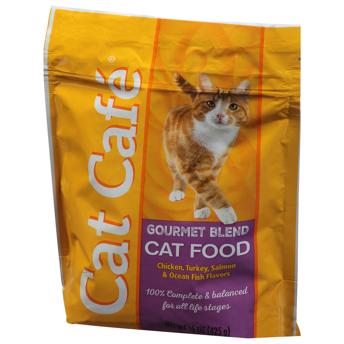 slide 9 of 11, Cat Cafe Gourmet Blend Chicken, Turkey, Salmon & Ocean Fish Flavors Cat Food 15 oz, 15 oz
