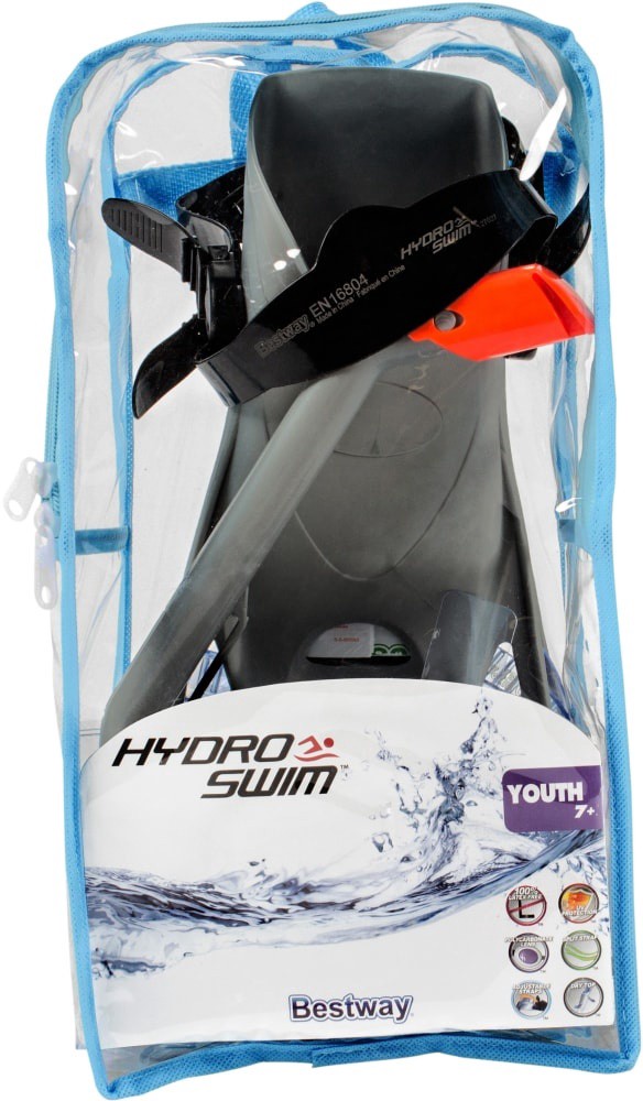 slide 2 of 2, Bestway Hydro-Swim Firefish Youth Snorkel Set, 4 ct