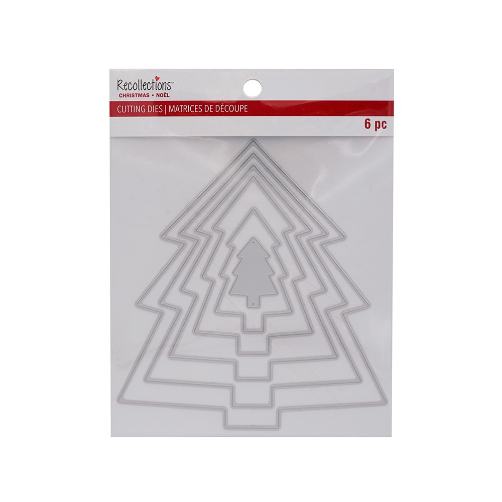 slide 2 of 3, Christmas Tree Cutting Die Set By Recollections, 5 in x 6.7 in