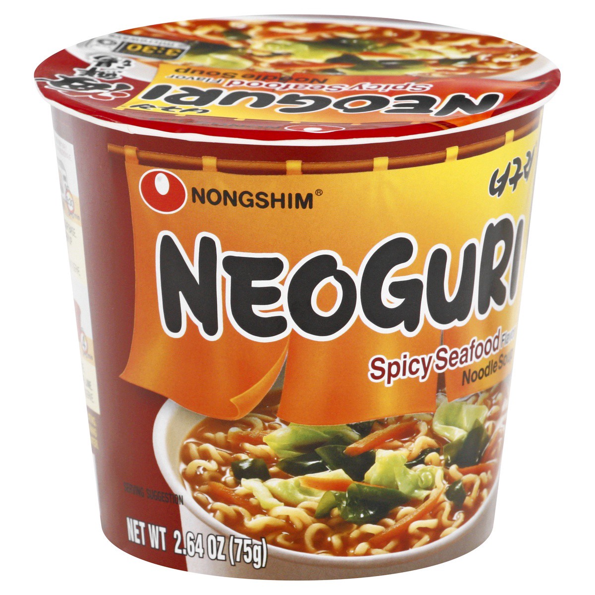 slide 3 of 9, Nongshim Spicy Seafood Flavor Noodle Soup 2.64 oz, 2.64 oz