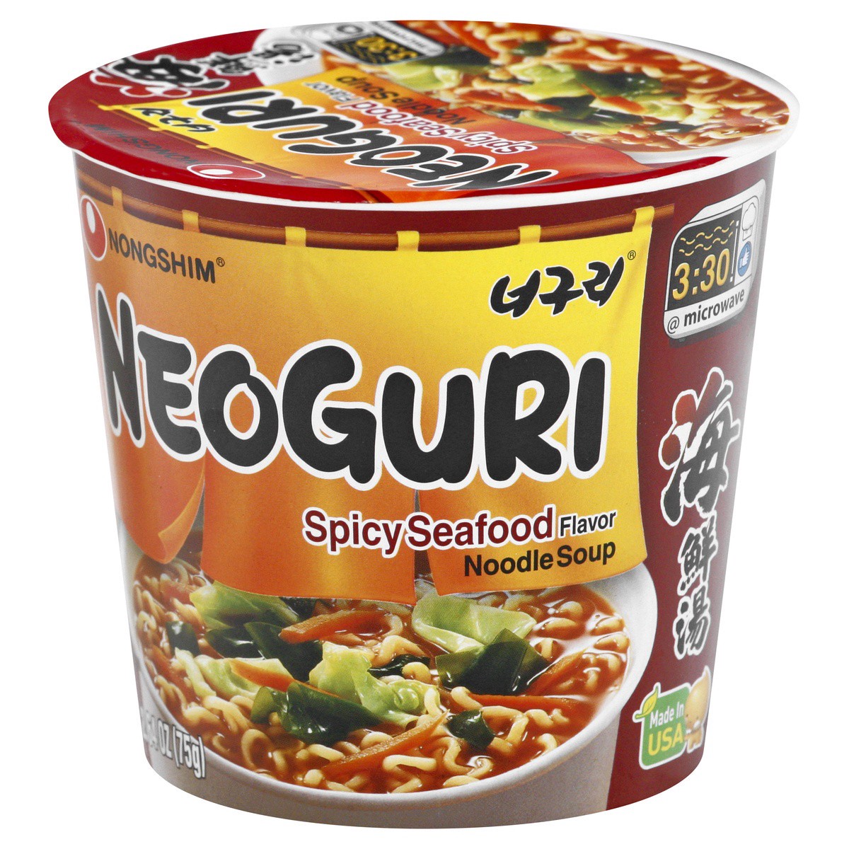 slide 5 of 9, Nongshim Spicy Seafood Flavor Noodle Soup 2.64 oz, 2.64 oz