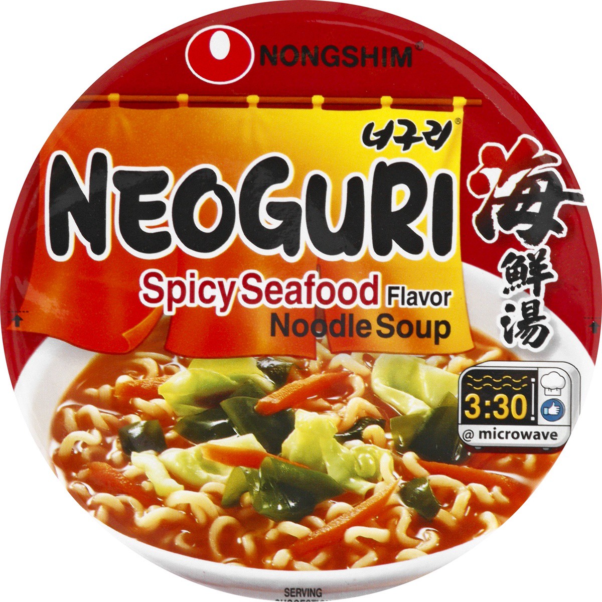 slide 2 of 9, Nongshim Spicy Seafood Flavor Noodle Soup 2.64 oz, 2.64 oz