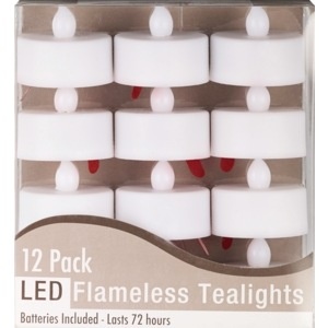slide 1 of 1, CVS Pharmacy Flameless Tealights Led, 12 ct