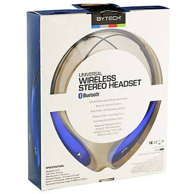 slide 1 of 1, Bytech Bluetooth Sport Headset Blue, 1 ct