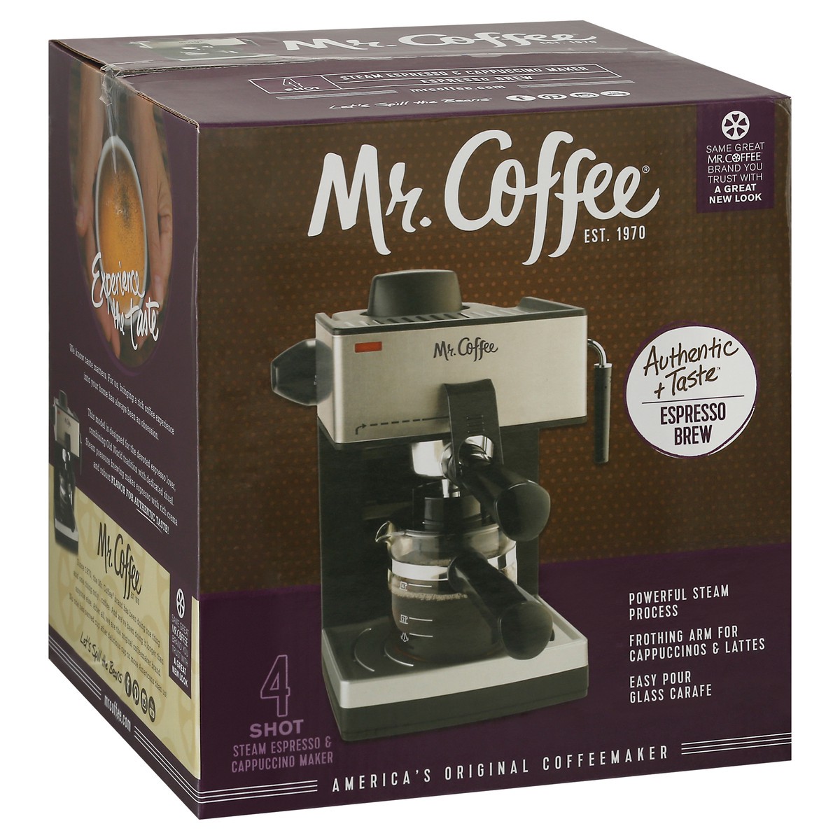 slide 2 of 9, Mr. Coffee Steam Espresso & Cappuccino Maker - ECM160-NP, 1 ct