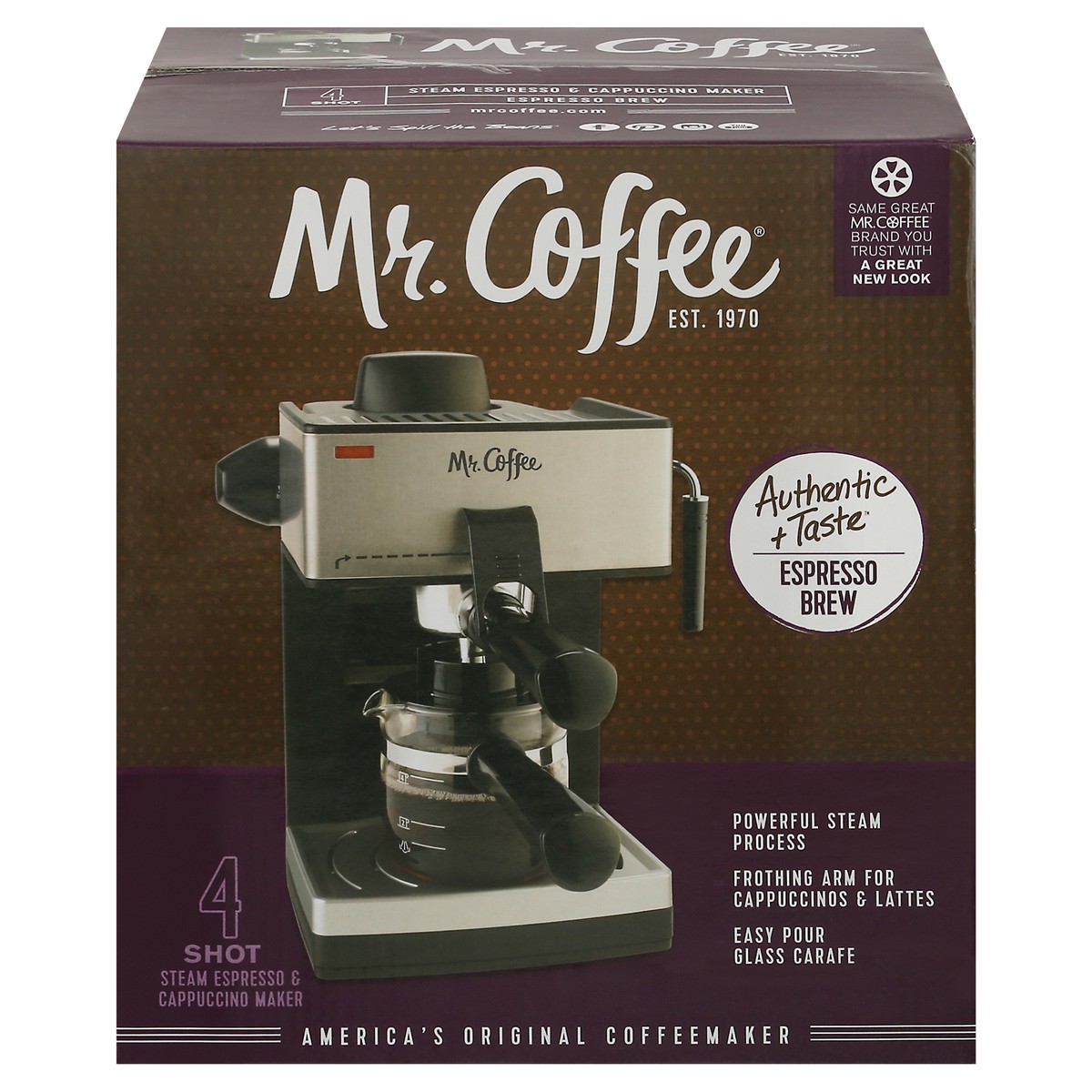 slide 1 of 9, Mr. Coffee Steam Espresso & Cappuccino Maker - ECM160-NP, 1 ct