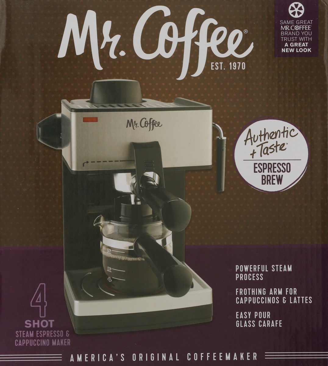 slide 7 of 9, Mr. Coffee Steam Espresso & Cappuccino Maker - ECM160-NP, 1 ct