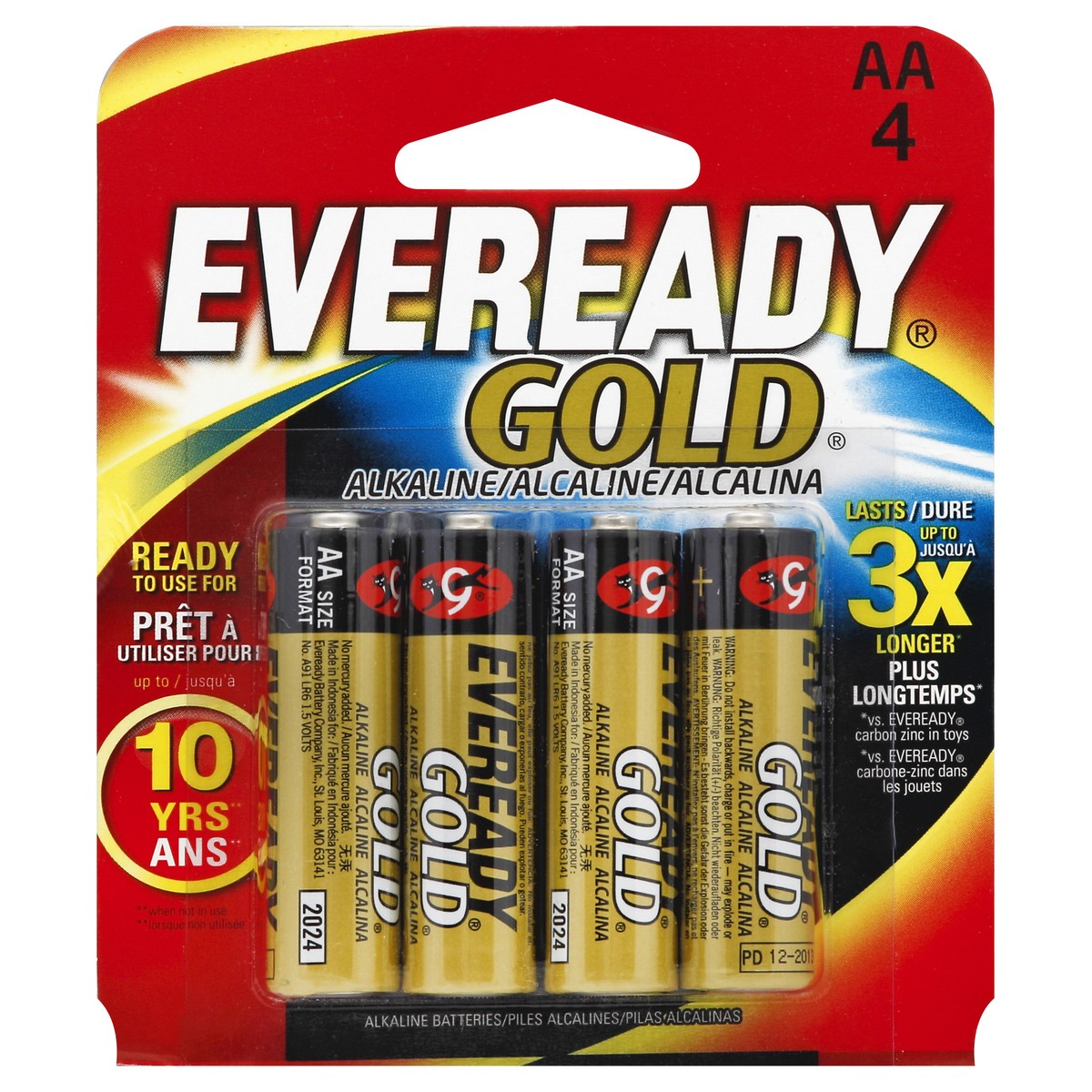 slide 2 of 4, Eveready Batteries 4 ea, 4 ct