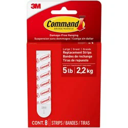 Command Large Foam Replacement Strips, 8 ct