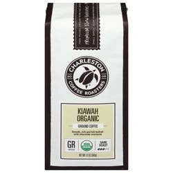 Charleston Coffee Roasters Organic Dark Roast Ground Kiawah Coffee 12 oz