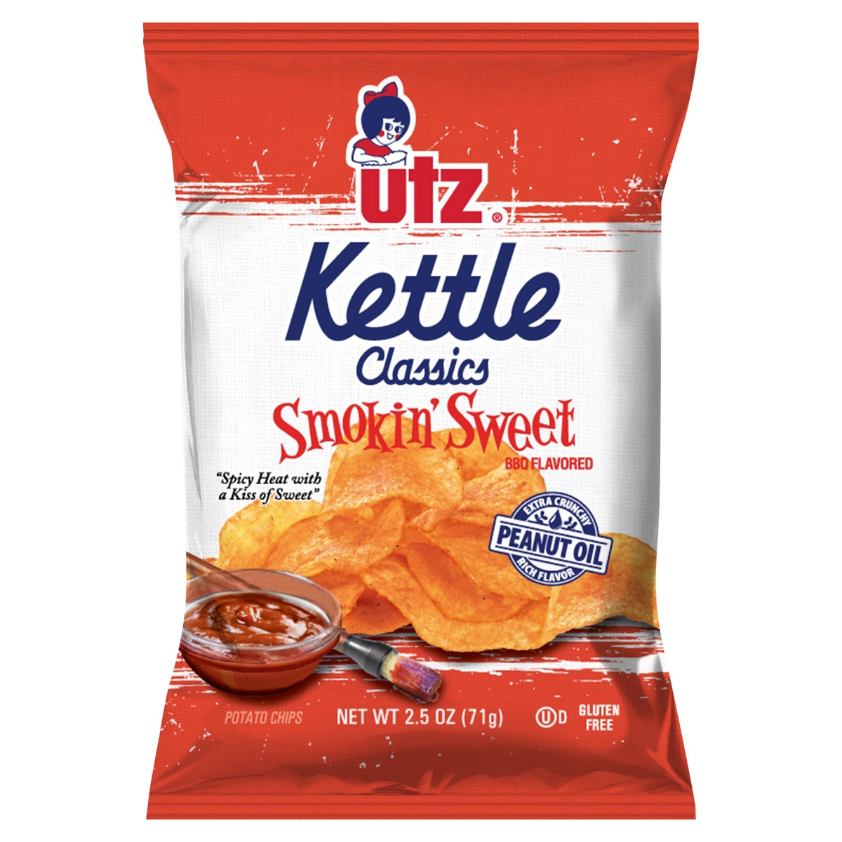 slide 1 of 10, Utz 2.5 oz Utz Kettle Classics Smokin' Sweet Potato Chips, 2.5 oz