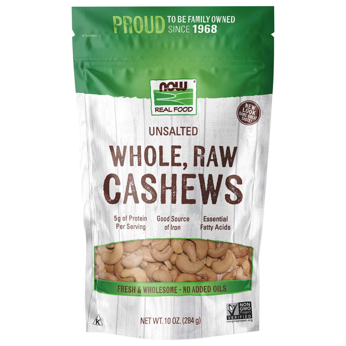 slide 9 of 9, NOW Natural Foods Cashews, Whole, Raw & Unsalted - 10 oz, 10 oz