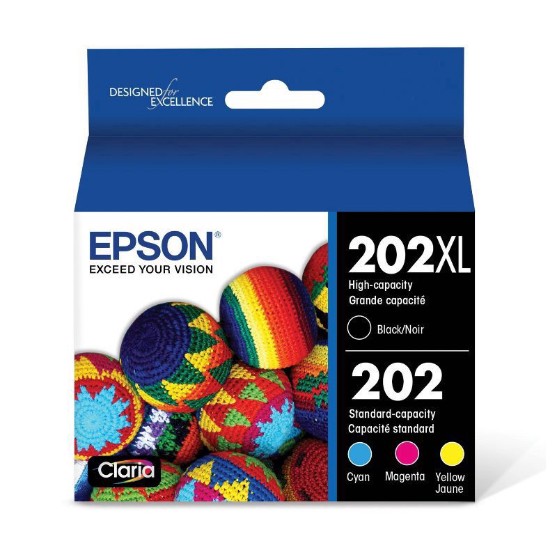 slide 1 of 5, Epson T202Xl-Bcs High-Yield Black And Color Ink Cartridge, 1 ct