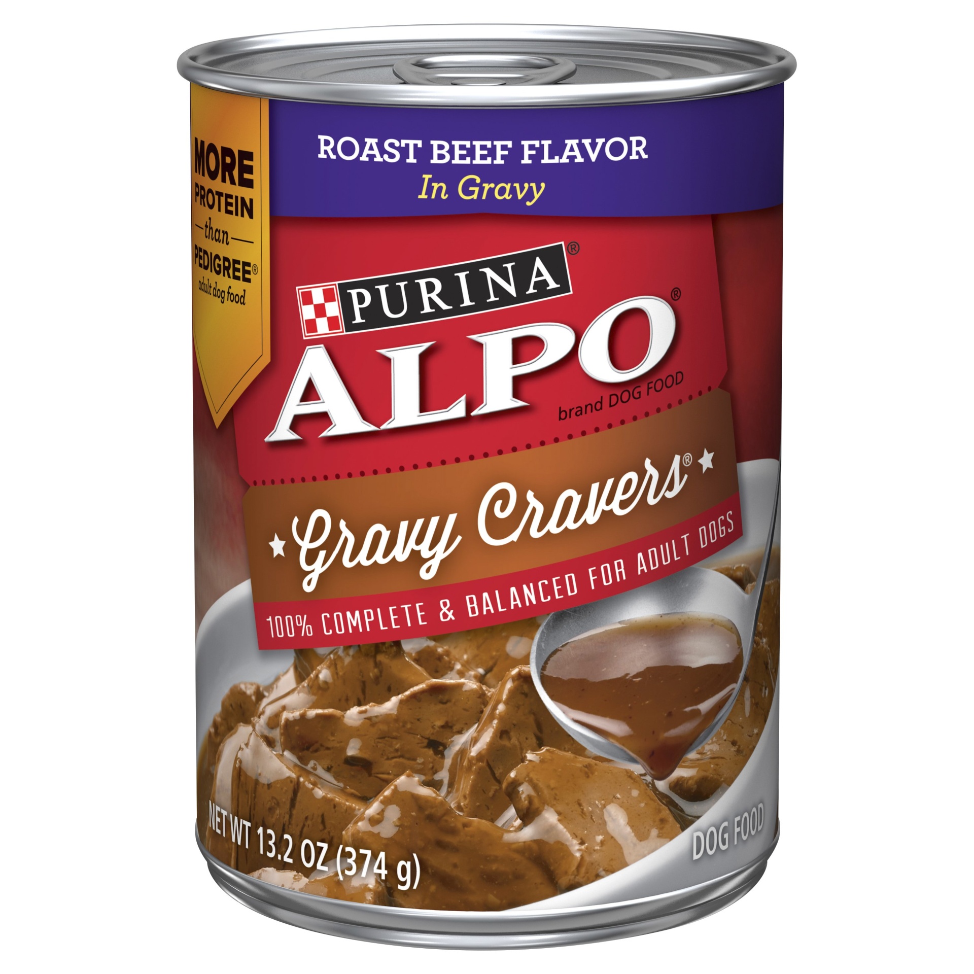 slide 1 of 1, ALPO Dog Food, Roast Beef Flavor in Gravy, 13.2 oz