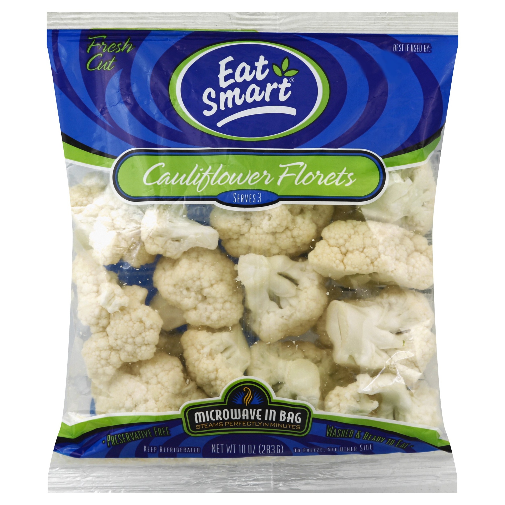 slide 1 of 1, Eat Smart Cauliflower Florets, 10 oz