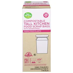 Sun Harvest Sh Compostable Tall Kitchen Food Scrap Bags