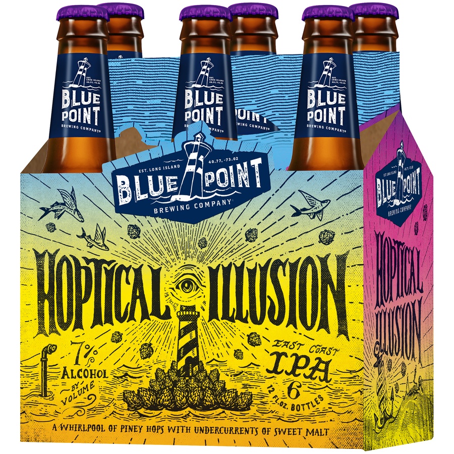 slide 4 of 6, Blue Point Brewing Company Hoptical Illusion, 7% ABV, 6 ct; 12 oz