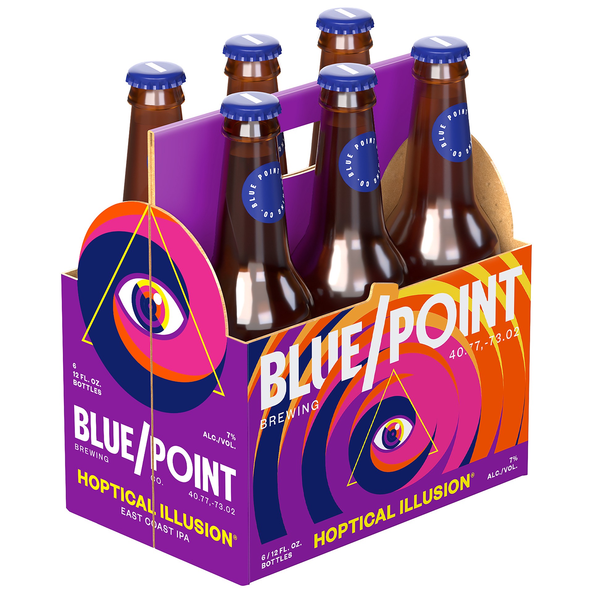 slide 1 of 3, Blue Point Hoptical Illusion, 6 Pack 12 fl. oz. Bottles, 6 ct; 12 oz