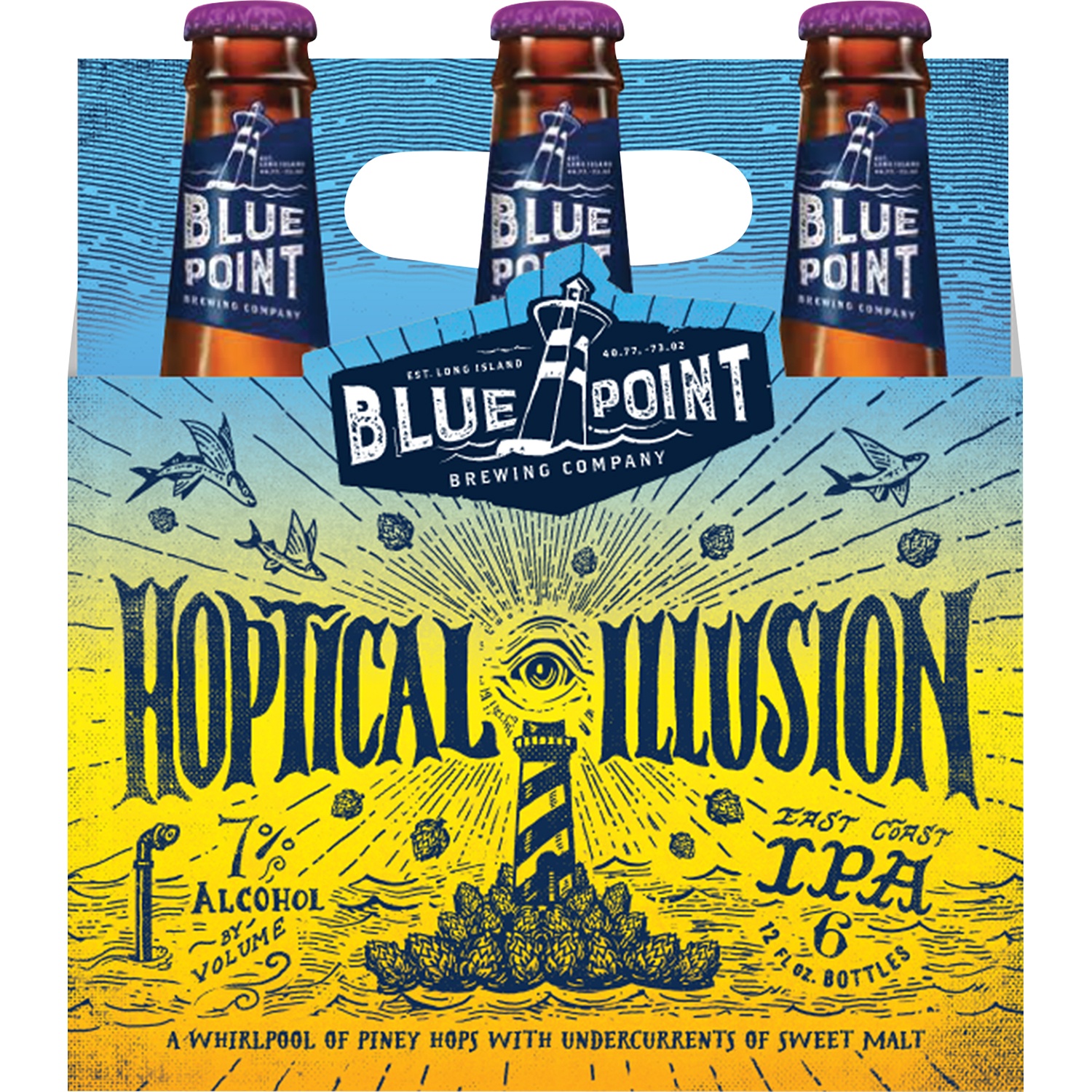 slide 1 of 6, Blue Point Brewing Company Hoptical Illusion, 7% ABV, 6 ct; 12 oz