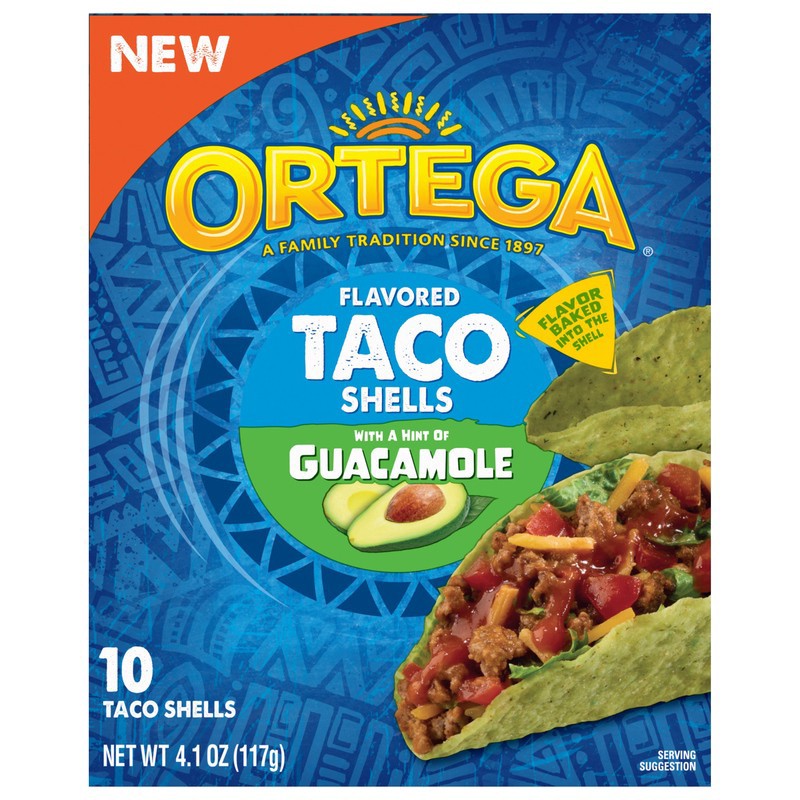 slide 1 of 1, Ortega Taco Shells, Guacamole, 10 ct