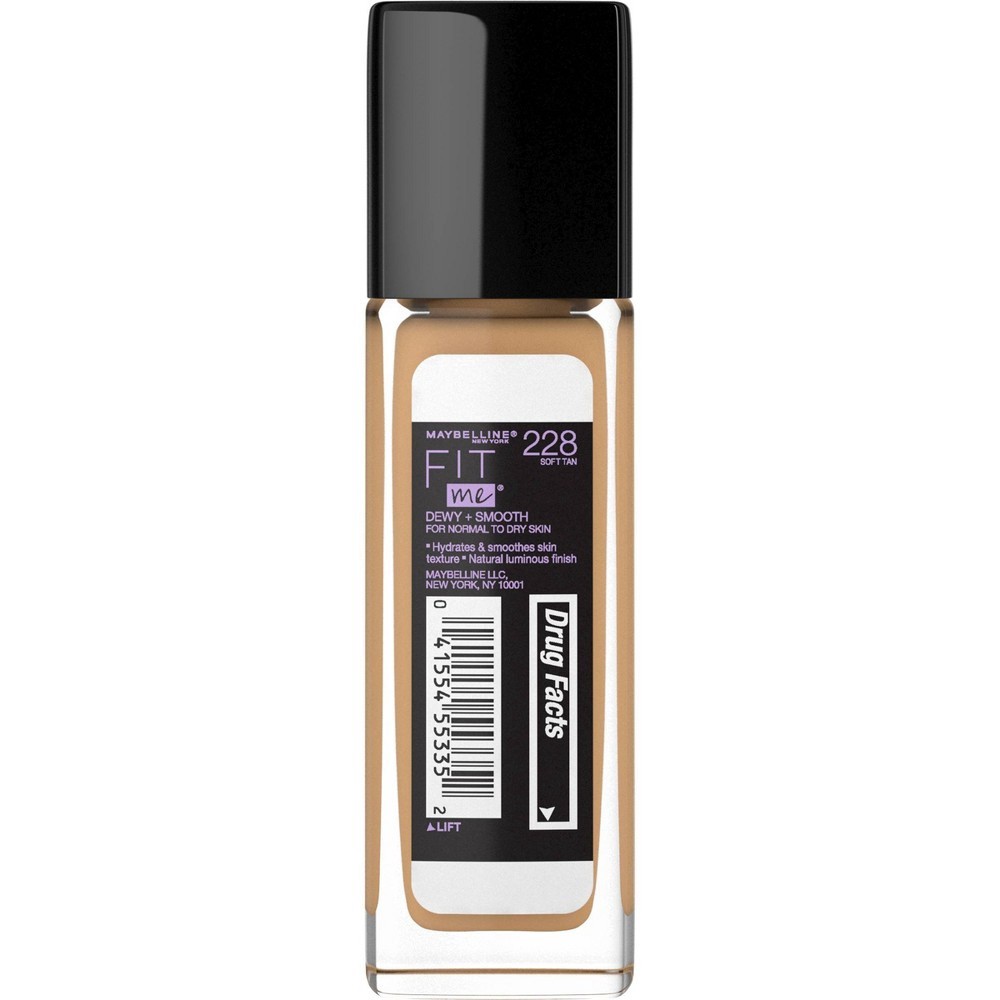 slide 4 of 6, Maybelline Fit Me Dewy + Smooth Foundation SPF 18 - 228 Soft Tan - 1 fl oz, 1 fl oz